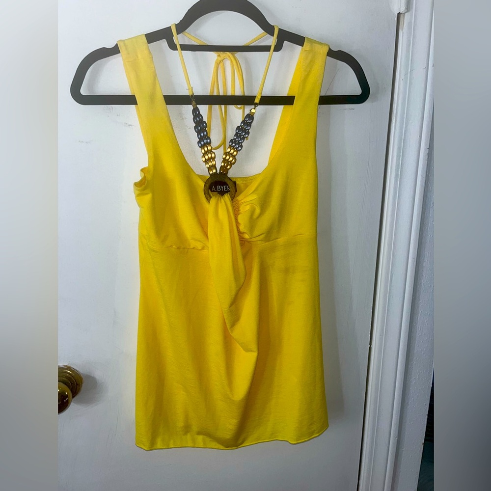 Y2K yellow going out halter too